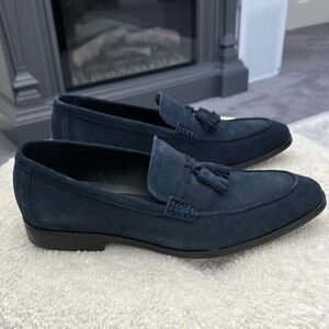 Alfani Declanny Men’s Size 11 Blue Suede Tassel Loafers Classic Slip-Ons